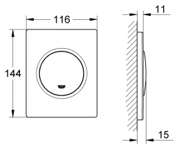 Фото Кнопка смыва Grohe Nova Cosmopolitan (38804SH0) белый