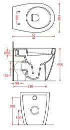 Приставной унитаз ArtCeram Step (STV002 01 00) белый