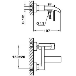 Teka Aura 501010200 Смеситель для ванны