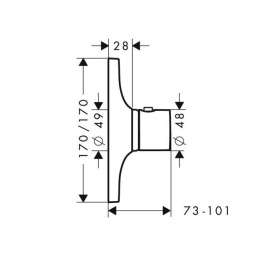 Смеситель Hansgrohe Axor Massaud Highflow 18741000 Термостат