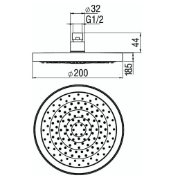 Nobili Shower WE00139/94CR Верхний душ 20 см