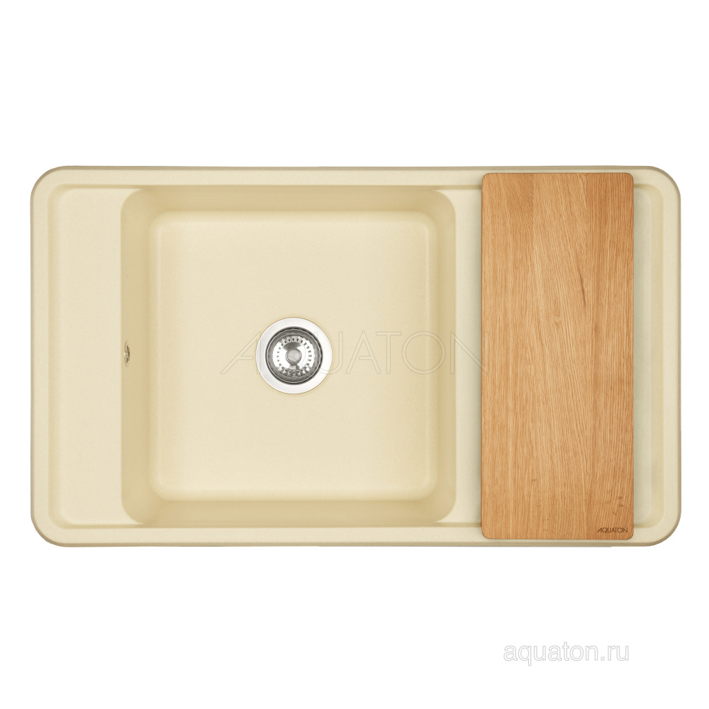 Мойка для кухни из литого мрамора Aquaton Беллис 87 шампань 1A724832BS290