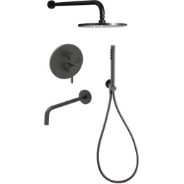 Душевая система Paffoni Light KITLIG019NO045 Черная матовая