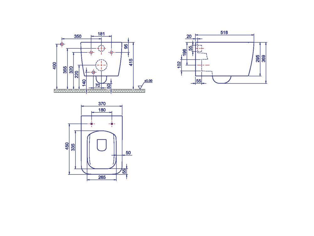 Фото Подвесной унитаз Boheme Zen (967-B)
