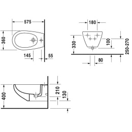 Биде Duravit 2532100000, белый