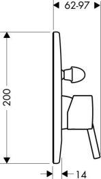 Смеситель для ванны 32646000 Hansgrohe Talis S