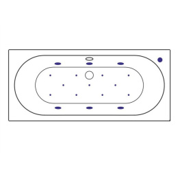 Фото Excellent Oceana WAEX.OCE16S.RELAX Ванна 160x75 "RELAX" (хром)