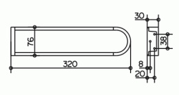 Полотенцедержатель Keuco Edition 300 30019010000, хром