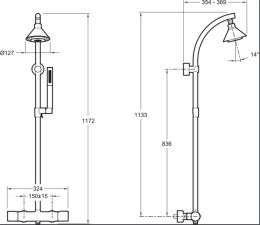 Фото Душевая система Jacob Delafon Moxie E5798-CP с термостатом