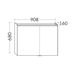 Шкаф-зеркало Burgbad Iveo SPHY090R 90 с LED-подсветкой