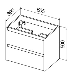 Фото База под раковину BelBagno Kraft KRAFT 39-600/390-2C-SO-PP