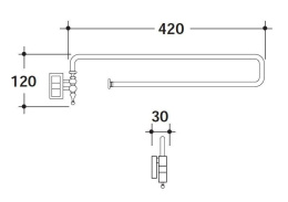 Держатель полотенца Globo Paestum (PAAC46) хром
