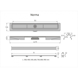 Желоб водосток Berges C1 Norma C1 Norma 800 (095039) черный, матовый