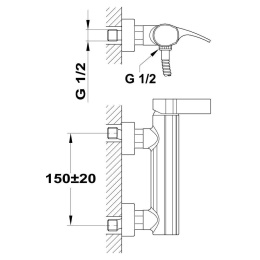 Фото Смеситель для душа Teka Vita 242320200