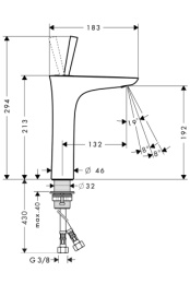 Смеситель для раковины Hansgrohe PuraVida (15081000) хром