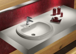 Раковина встраиваемая 56 см Roca Coral (327898000) белый