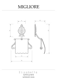 Фото Держатель туалетной бумаги Migliore Elisabetta (17058) золото