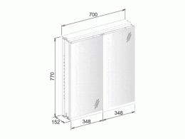 Фото Зеркальный шкаф Keuco Edition 11 21250171301, алюминий