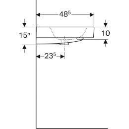 Geberit iCon 124060000 Раковина, подвесная