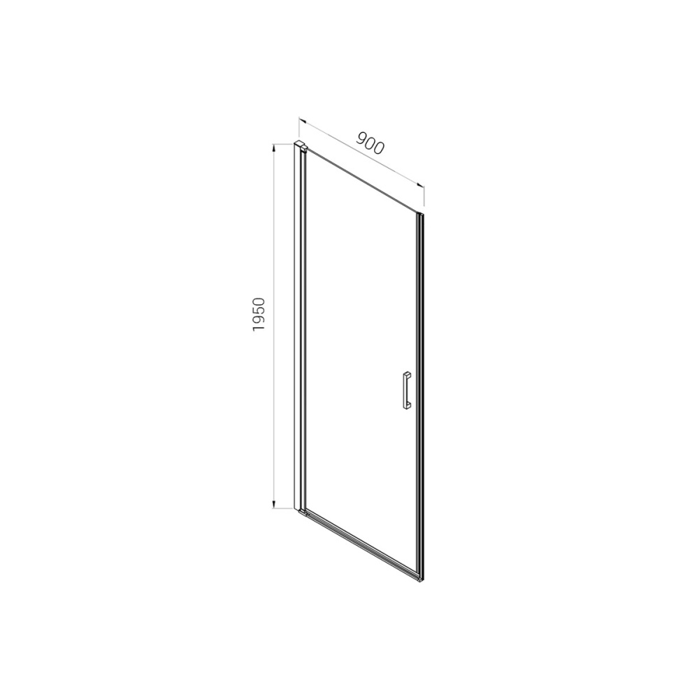 Душевая дверь Vincea Alpha (VDP-3AL900CLB) черный