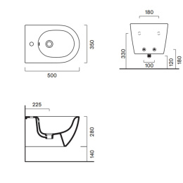 Биде подвесное Catalano Sfera (0518501001) белый