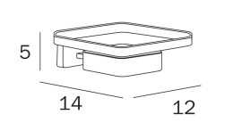 Мыльница настенная, черный матовый Inda Lea A18110NE21