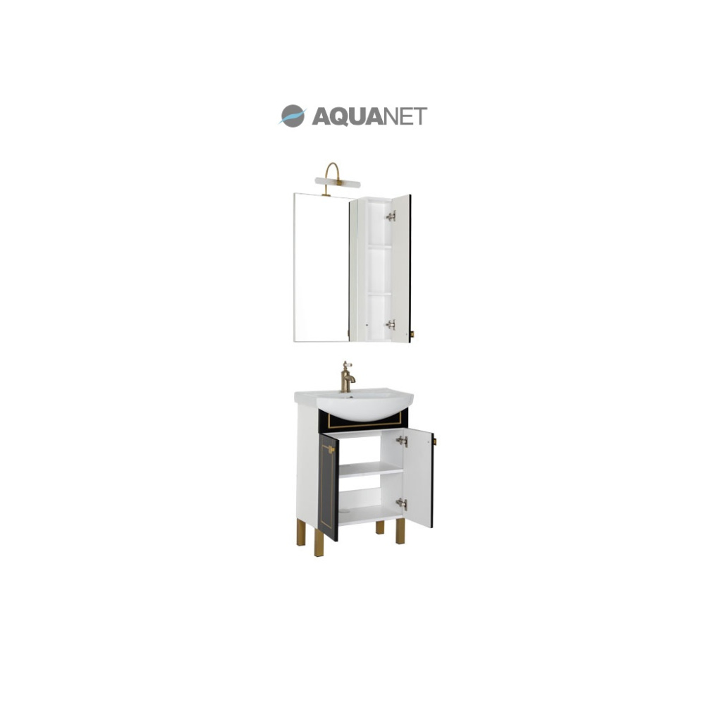 Мебель для ванной Aquanet Честер 60 черный/золото