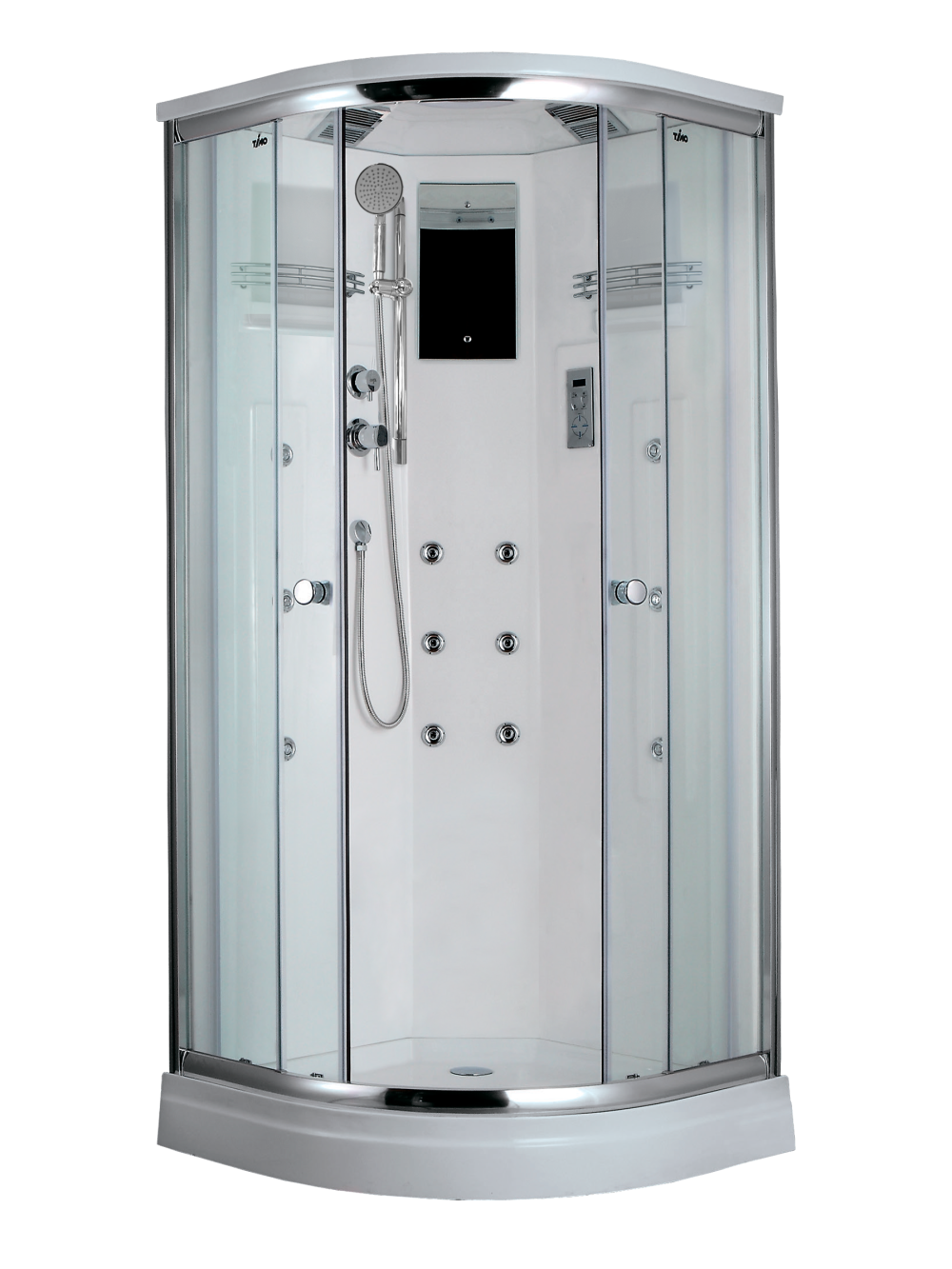 Фото Душевая кабина 90x90x225 Timo (T-7709 NEW) С гидромассажем, акрил, Поддон низкий