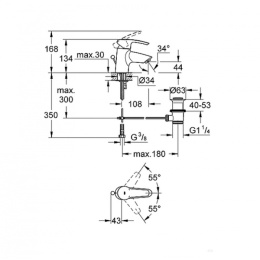 Смеситель Grohe Eurostyle Cosmopolitan 3355200E для раковины