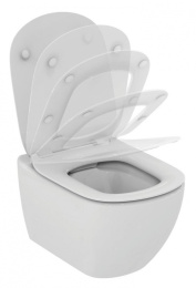 Подвесной безободковый унитаз Ideal Standard Tesi Rimless белый, сиденье микролифт, T355101