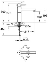 Смеситель Grohe Essence 32105 DC0 для кухни, суперсталь