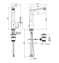 FIMA Carlo Frattini Mast F3151FCR Смеситель для раковины