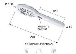 Remer SHOWERS RR 319 WP Лейка на 3 режима