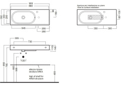 Фото Раковина Hatria Area (YXEQ01) белый