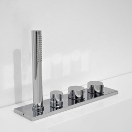 Фото Antonio Lupi Ayati AY702LU Смеситель на борт ванны на 4 отв., цвет: полированная сталь