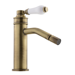 Фото Migliore Ermitage Mini 28583 Смеситель для биде, ручка сверху, белый/бронза