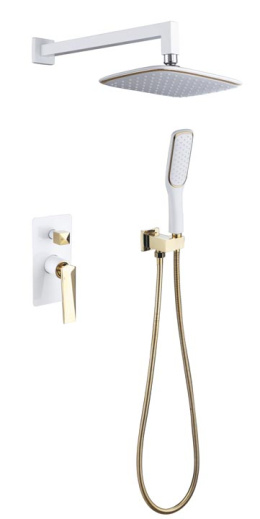 Фото Душевая система Boheme Venturo (384-W) Белая Золото