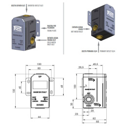 Фото Remer MINIMAL THERMO NT30KBBG Термостатический смеситель для душа - внешняя часть (золото шлифованно
