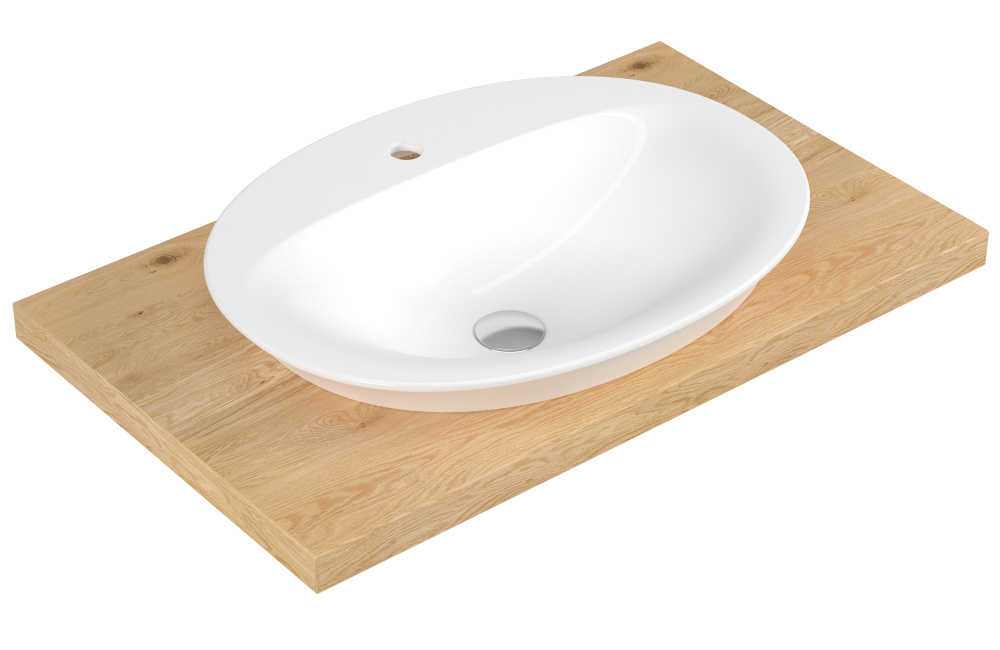 Фото Serel Hera HR34TXS110H Раковина для установки в столешницу 46x60 см