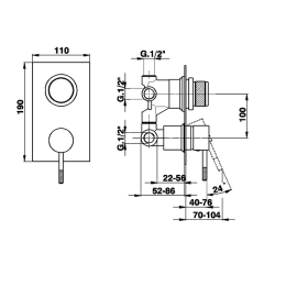 Смеситель для ванны Cisal Less LS00028021, хром