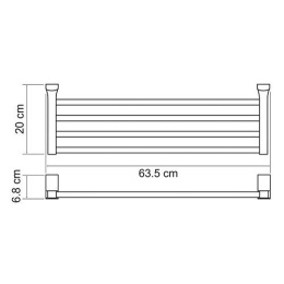 Полка для полотенец WasserKRAFT Leine К-5011WHITE Хром
