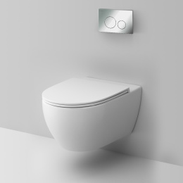 Инсталляция с унитазом и клавишей Am.Pm Awe (IS49051.111700) синий, белый, хром глянцевый