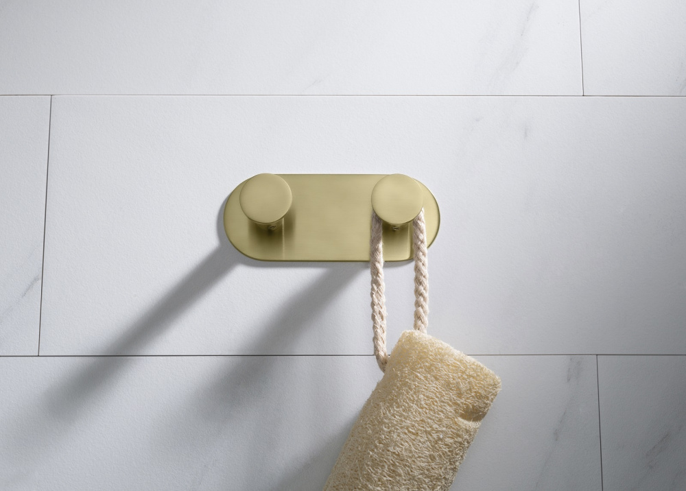 Фото Вешалка-2 крючка Timo Saona 13014/17 золото матовое