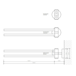 Держатель для полотенца Decor Walther Basic (0531160), черный матовый