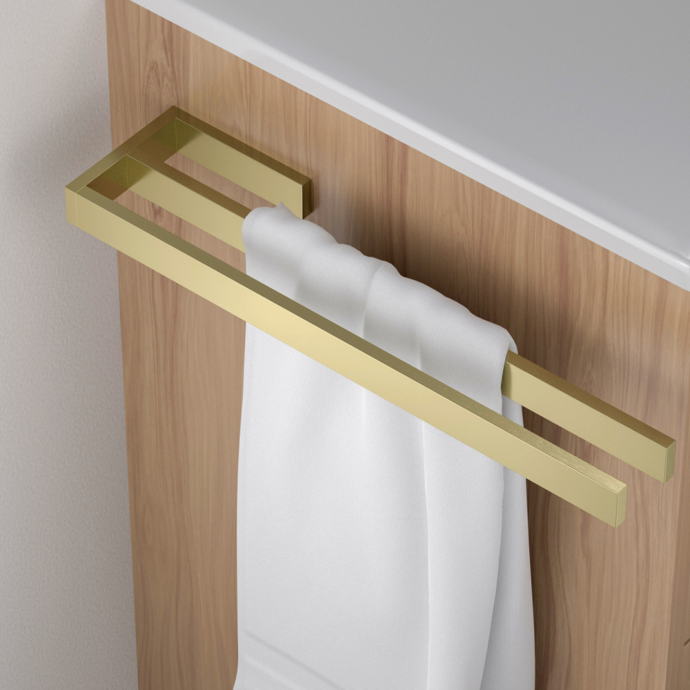 Фото Полотенцедержатель двойной Timo Petruma 15252/17 золото матовое