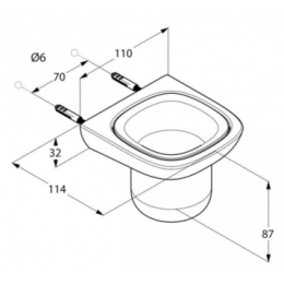 Фото Стакан керамический Kludi Ambienta (5397505)