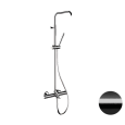Душевая система термостатическая с изливом Remer Elegance EQ34A7MMSSOFCFP, черный брашированный хром