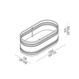 Agape Vieques AVAS0912ZG Ванна отдельностоящая 150x72.6x67.5 см, цвет: темно-серый