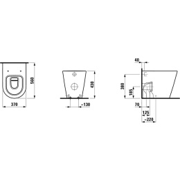 Приставной унитаз Laufen Kartell 8.2333.1.000.000.1
