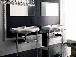 Металлическая структура Консоль под раковину Kerasan Retro 730090+ с раковиной